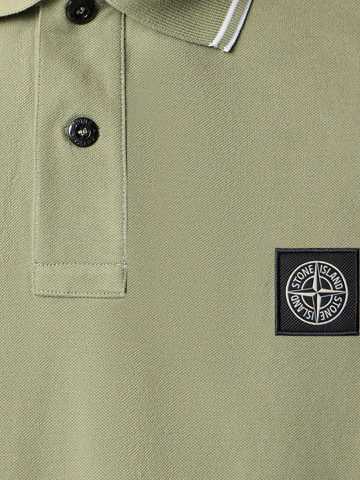 Stone Island Stretch organic cotton polo shirt - Military Green