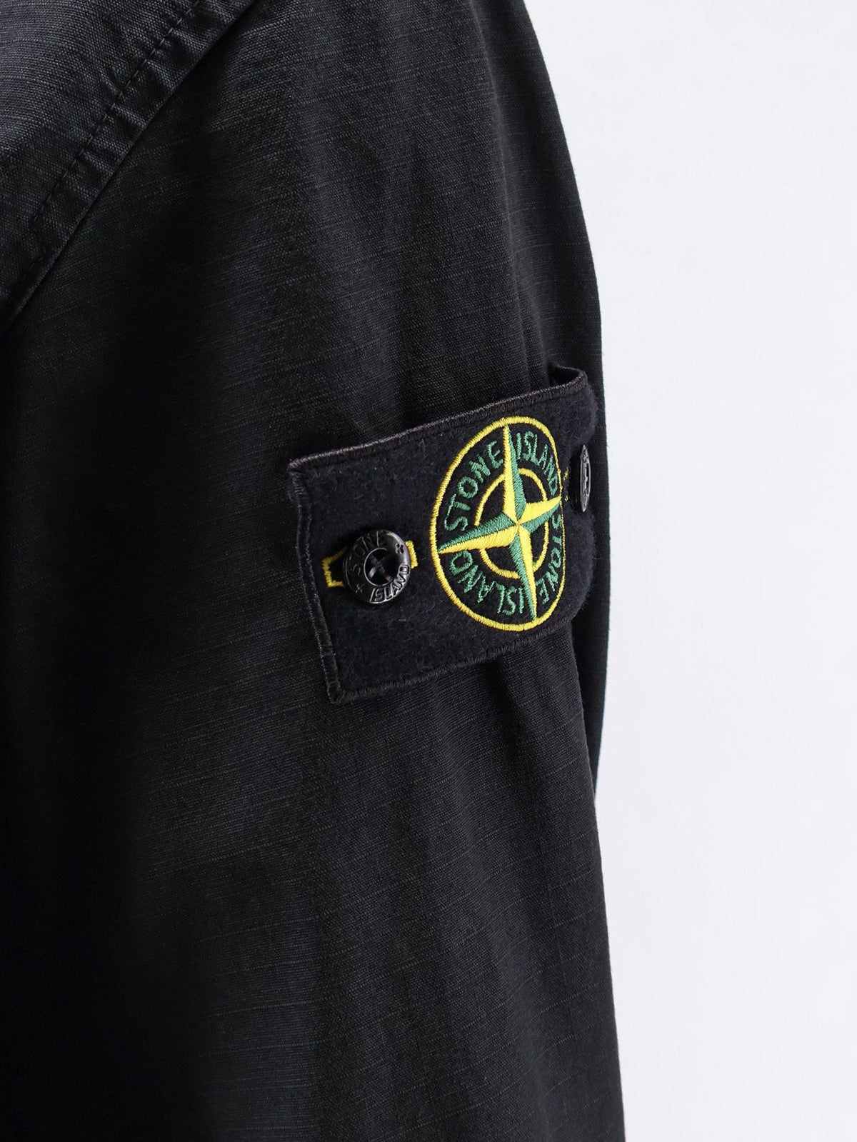 Stone Island Hooded organic cotton jacket - Black