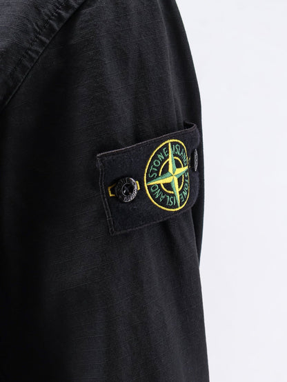 Stone Island Hooded organic cotton jacket - Black