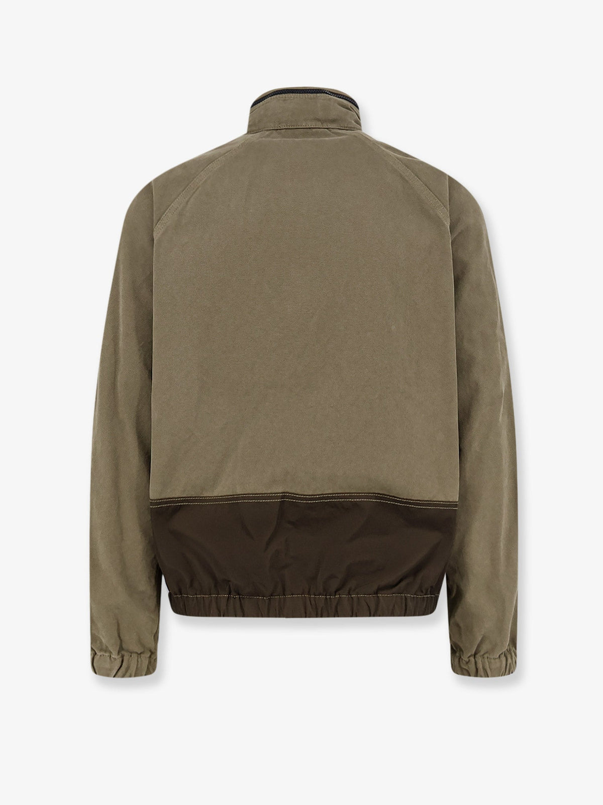 Stone Island Organic cotton jacket with nylon hood - Military Green