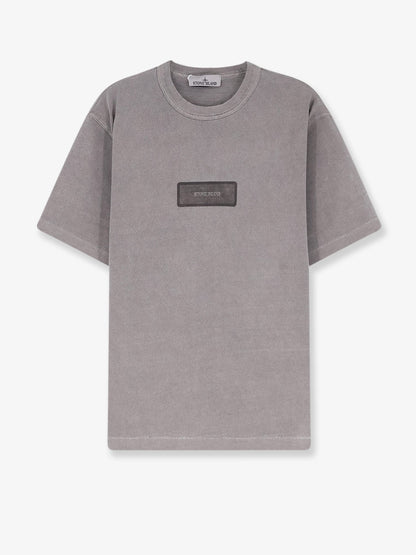 Stone Island Cotton t-shirt with Logo detail - Grey