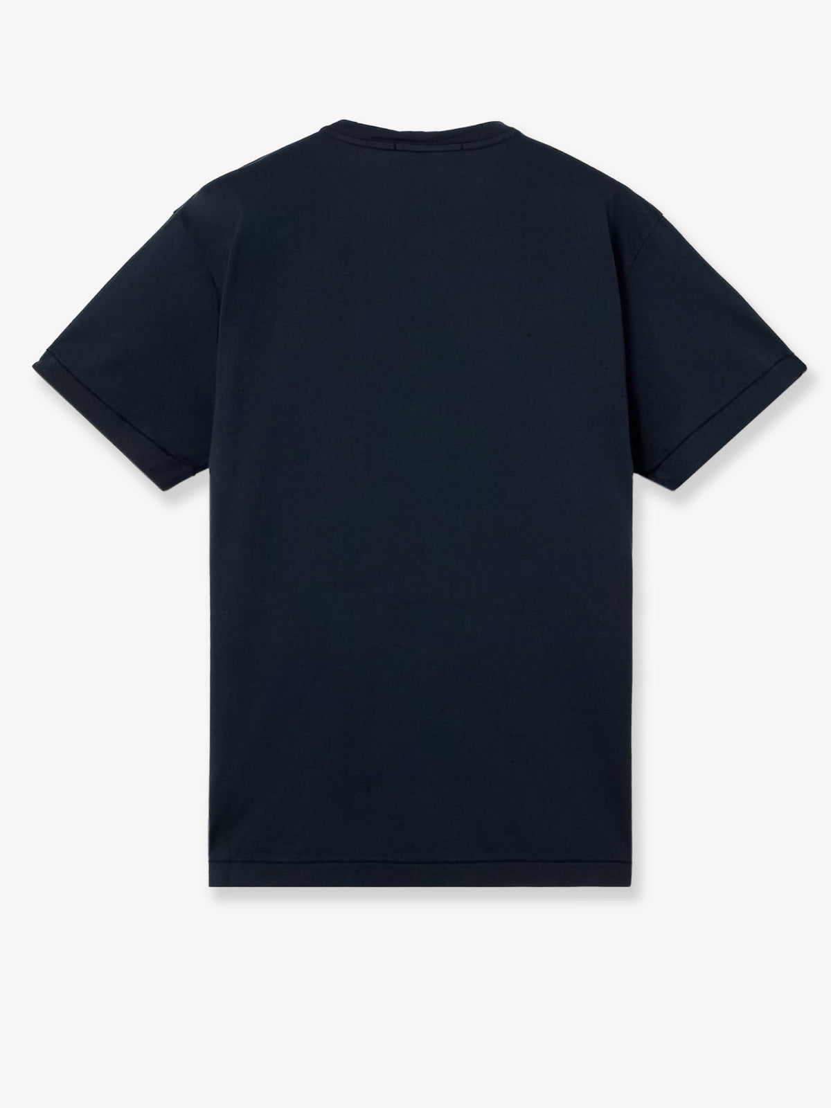 Stone Island Cotton T-shirt with front logo patch - Navy Blue