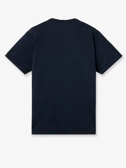 STONE ISLAND - Cotton T-shirt with front logo patch