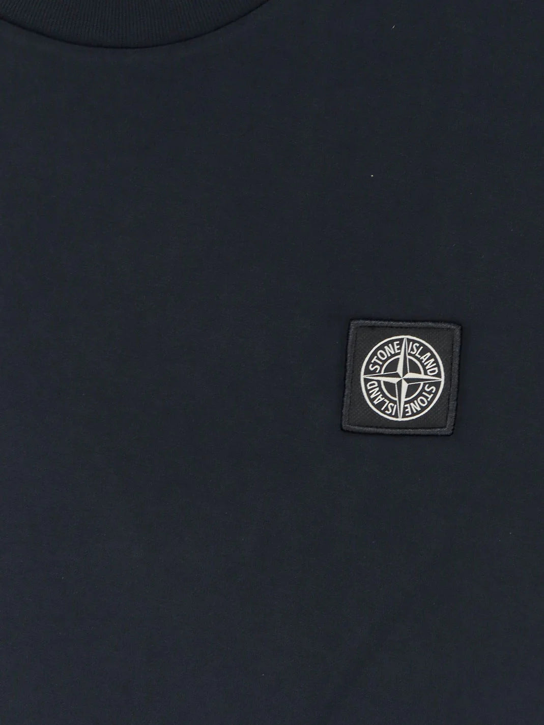 STONE ISLAND - Cotton T-shirt with front logo patch