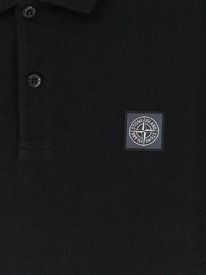 Stone Island Organic cotton polo shirt - Black
