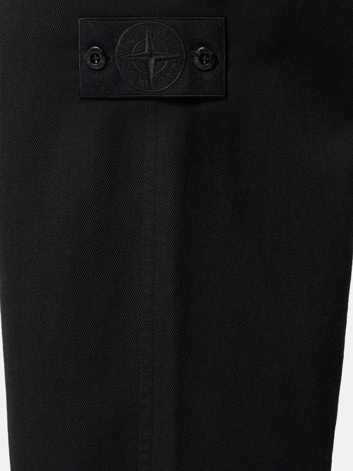 Stone Island Wool and cotton blend trousers - Black