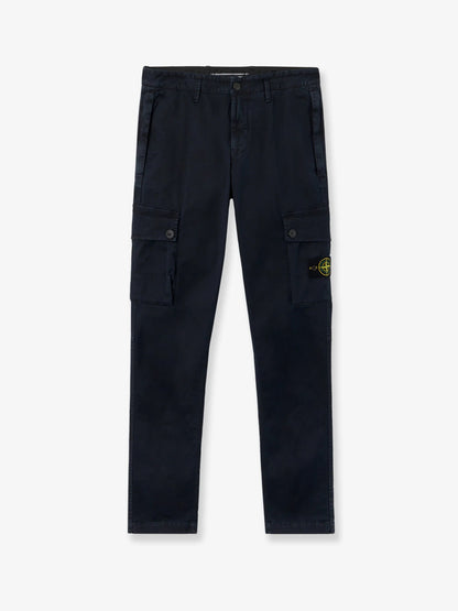 STONE ISLAND - Cotton blend cargo trousers