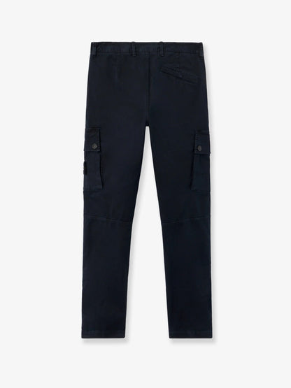 STONE ISLAND - Cotton blend cargo trousers