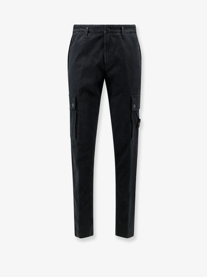 Stone Island Cargo stretch organic cotton trousers - Black