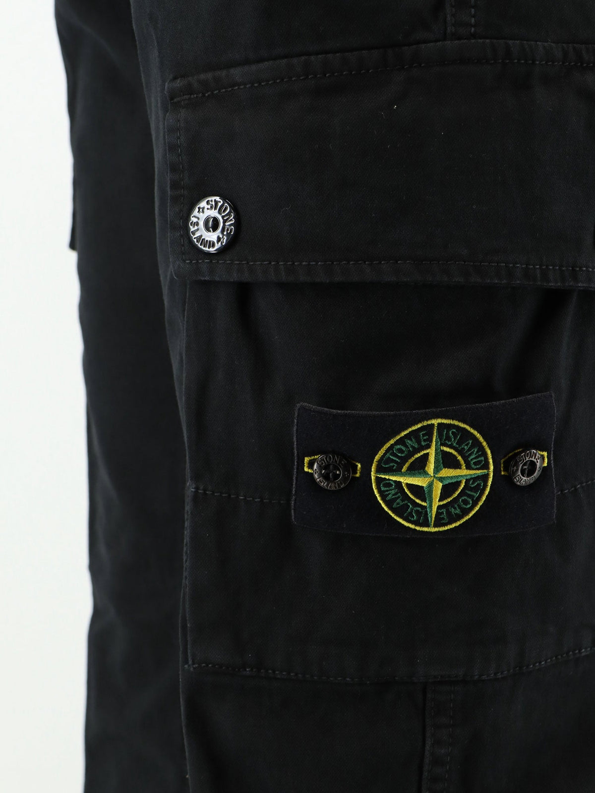 Stone Island Cargo stretch organic cotton trousers - Black