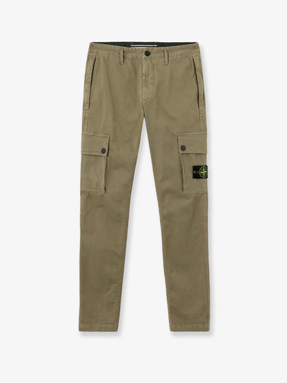 Stone Island Cotton blend cargo trousers - Military Green