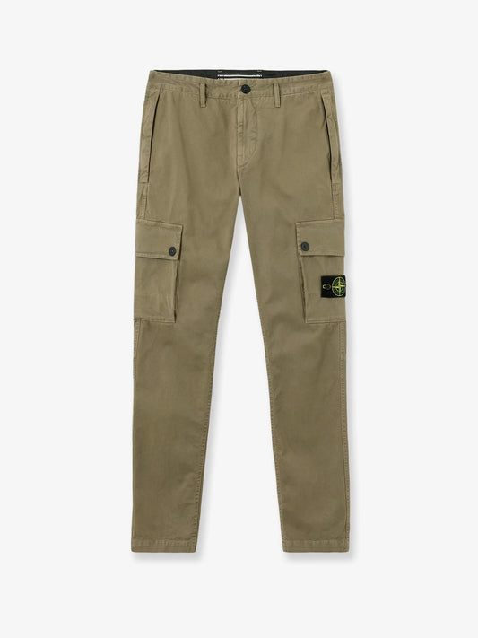 Stone Island Cotton Blend Cargo Trousers