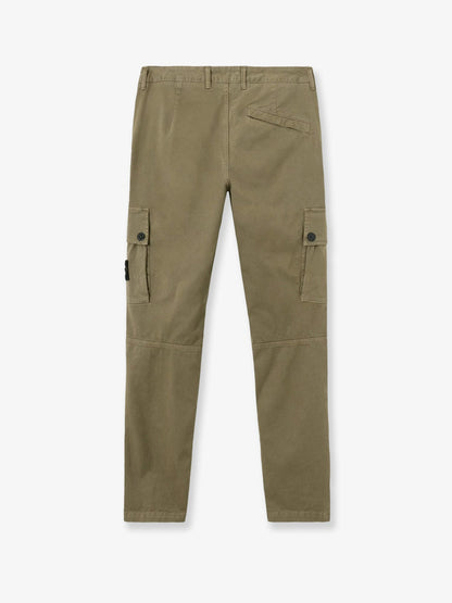 Stone Island Cotton blend cargo trousers - Military Green