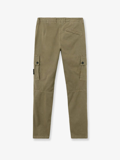 STONE ISLAND - Cotton blend cargo trousers