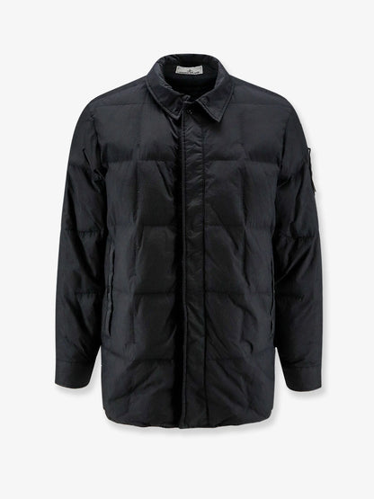 STONE ISLAND - Garment Dyed Crinkle Reps NY  recycled nylon down jacket with side logo patch