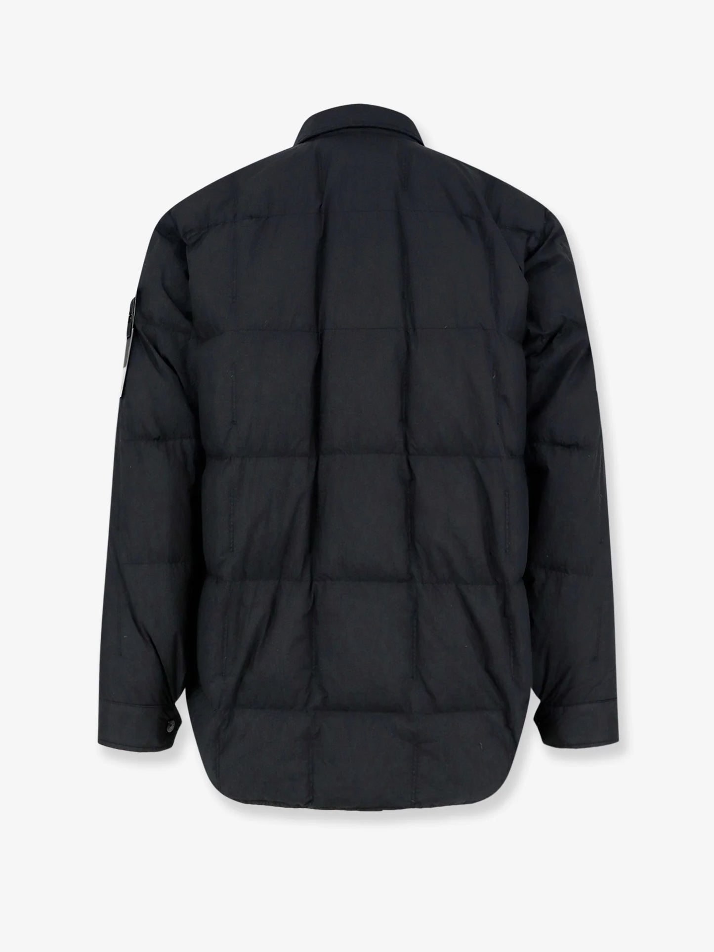 STONE ISLAND - Garment Dyed Crinkle Reps NY  recycled nylon down jacket with side logo patch