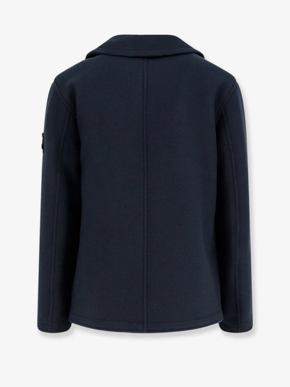 Stone Island Wool blend coat - Navy Blue