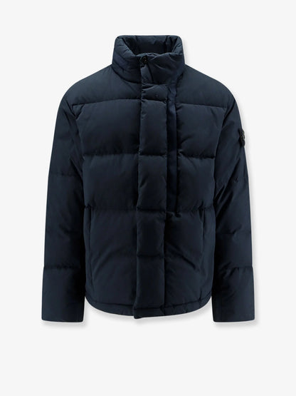 STONE ISLAND - Cotton Nylon Tela down jacket with iconic patch
