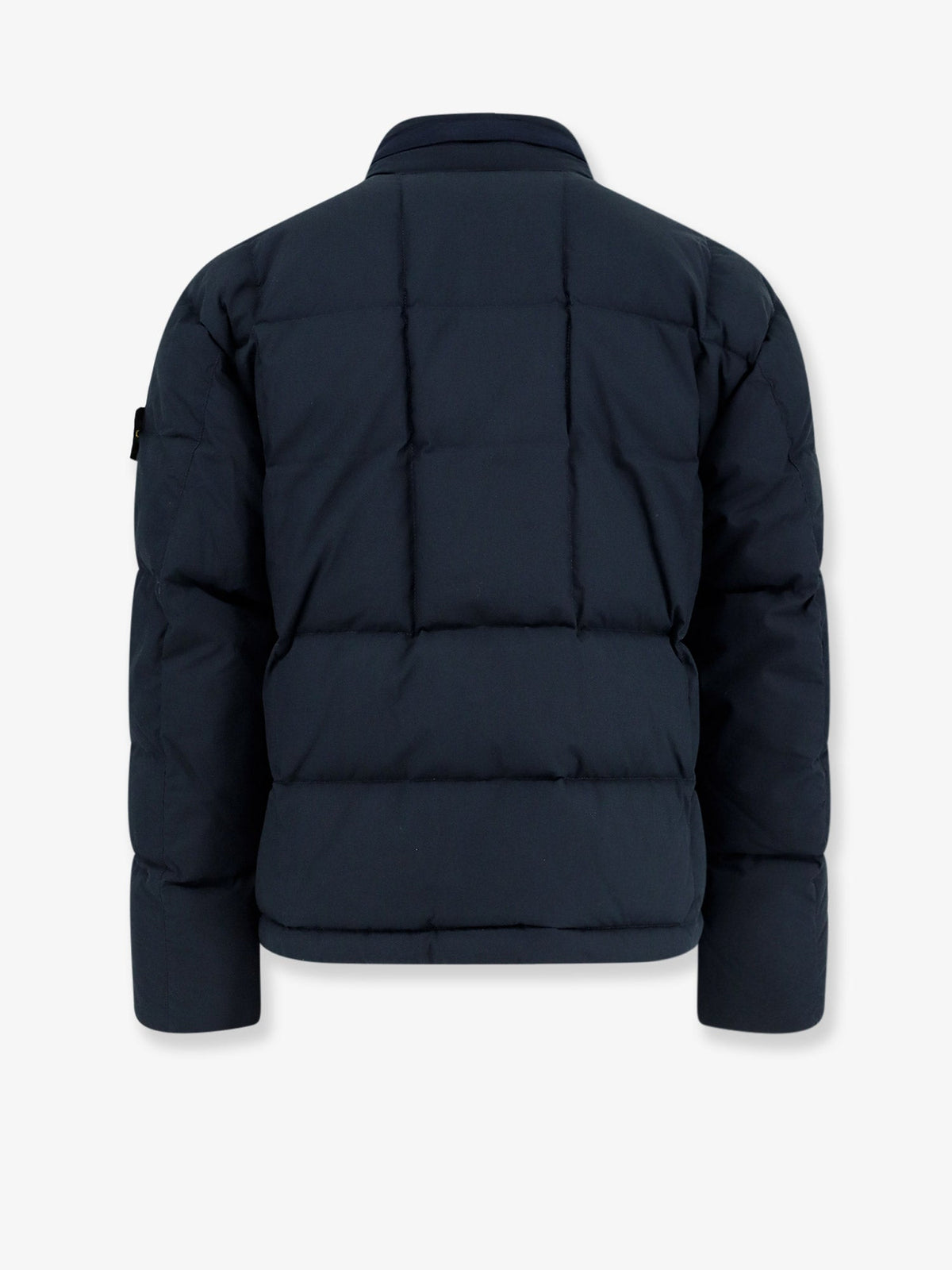 Stone Island Cotton Nylon Tela down jacket with iconic patch - Navy Blue