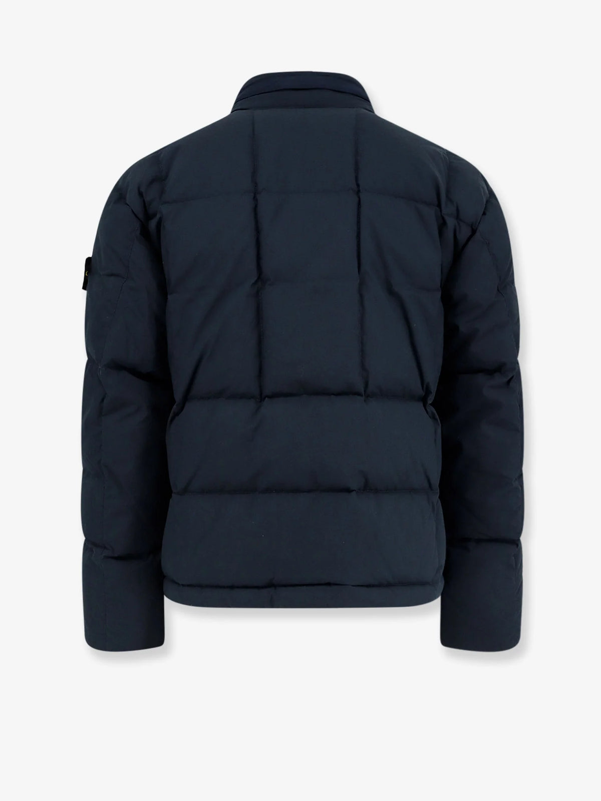 STONE ISLAND - Cotton Nylon Tela down jacket with iconic patch
