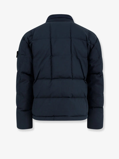 STONE ISLAND - Cotton Nylon Tela down jacket with iconic patch