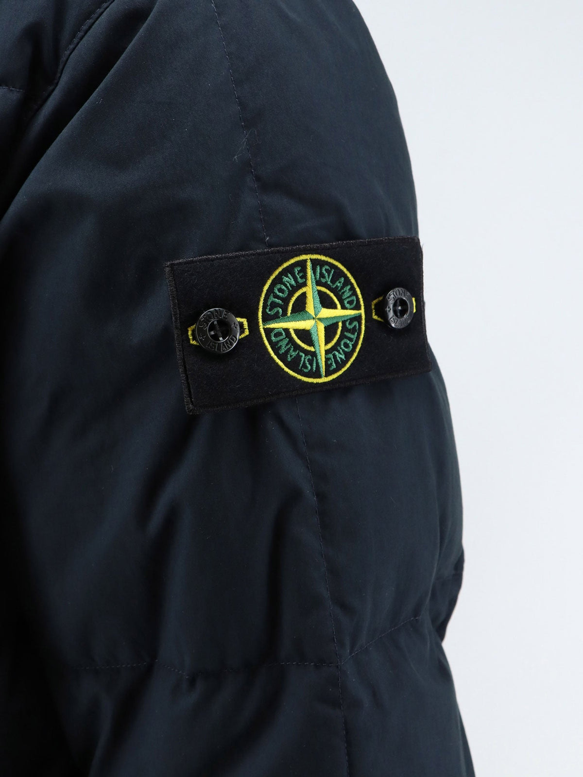 Stone Island Cotton Nylon Tela down jacket with iconic patch - Navy Blue