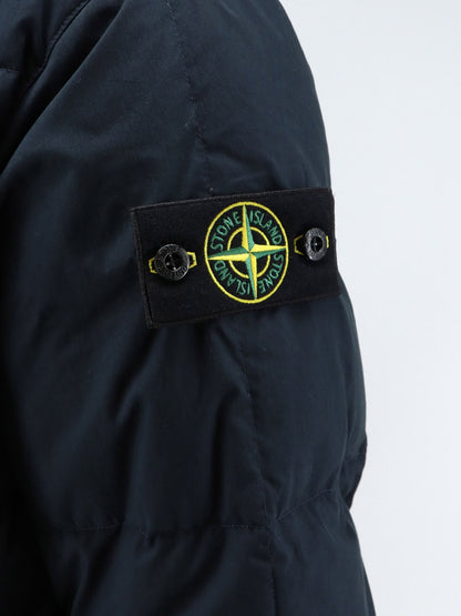 Stone Island Cotton Nylon Tela down jacket with iconic patch - Navy Blue