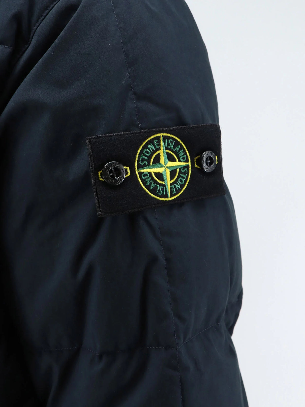 STONE ISLAND - Cotton Nylon Tela down jacket with iconic patch
