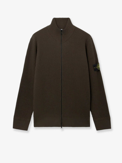 Stone Island Virgin wool cardigan - Coal Grey