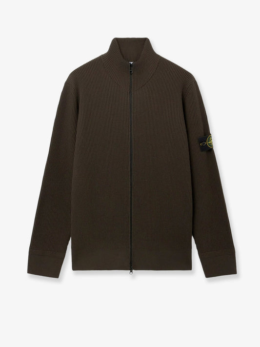 Stone Island Virgin wool cardigan - Coal Grey