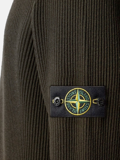 Stone Island Virgin wool cardigan - Coal Grey