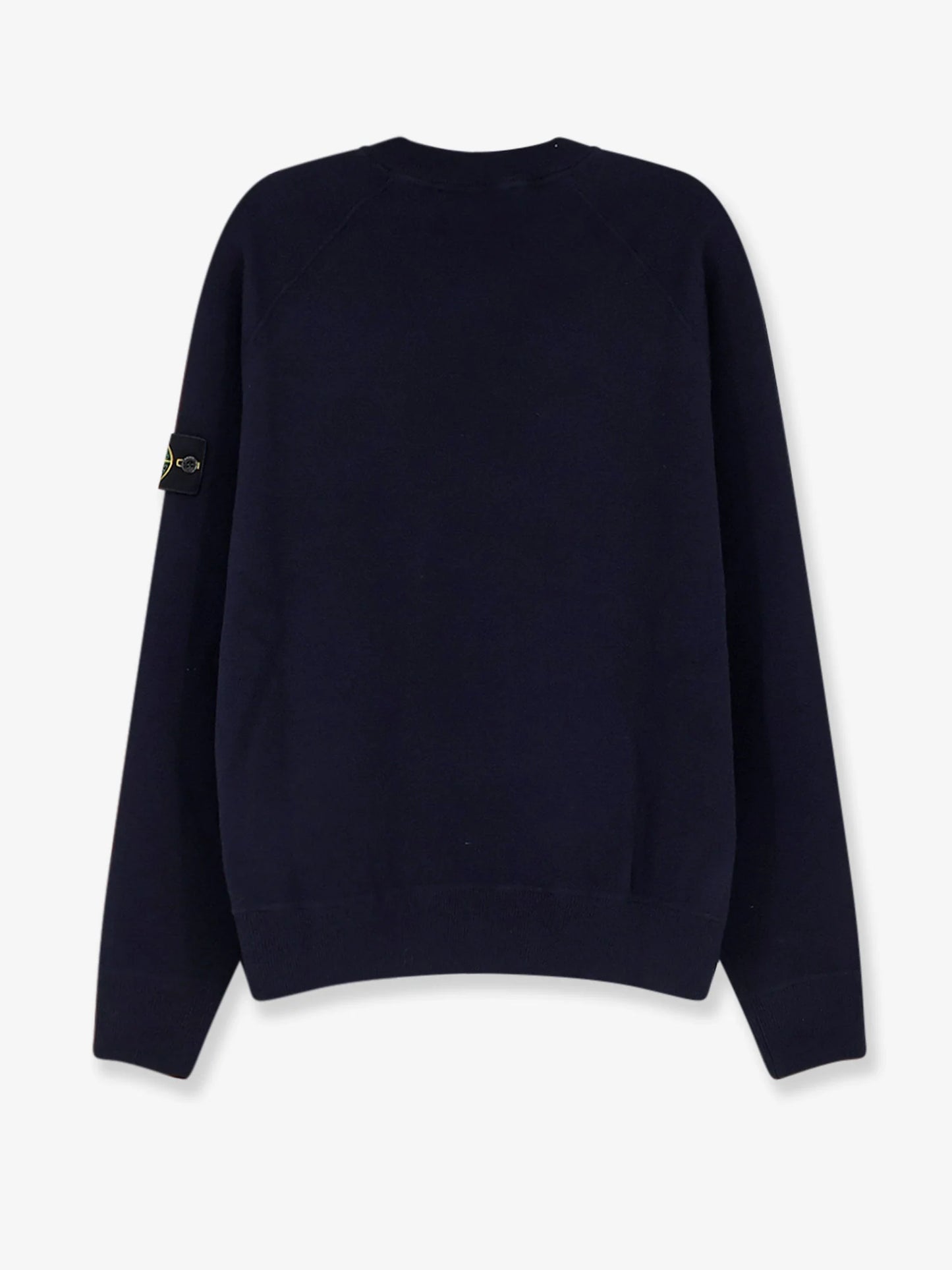 STONE ISLAND - Cotton sweater with side logo patch