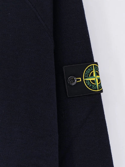 STONE ISLAND - Cotton sweater with side logo patch