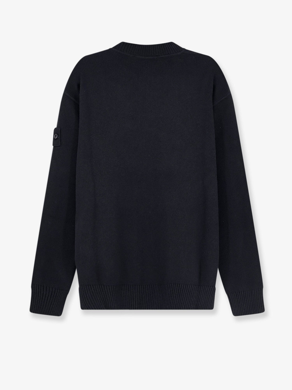 Stone Island Cotton sweater with ribbed profiles - Black