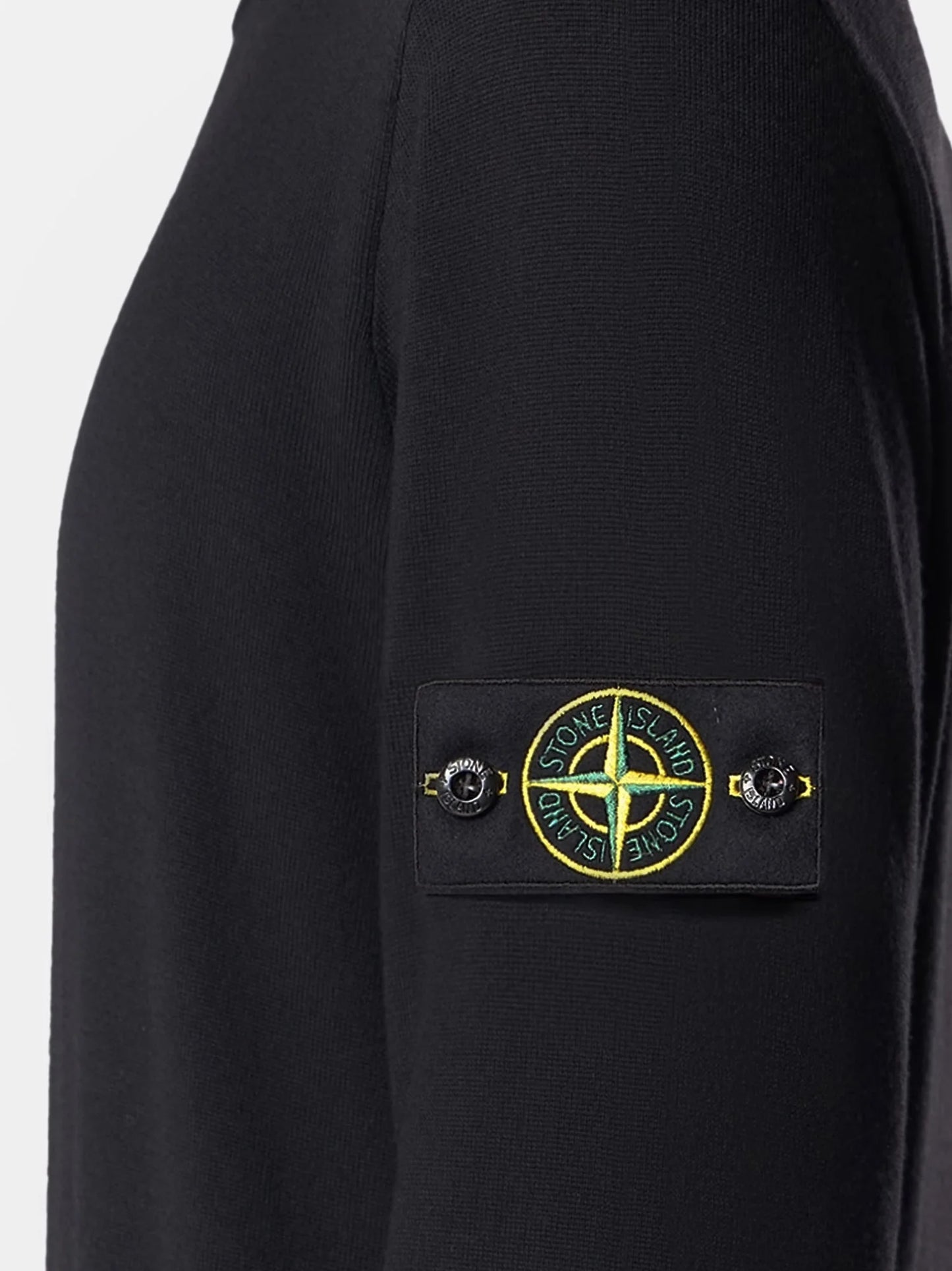 STONE ISLAND - Wool sweater with side logo patch