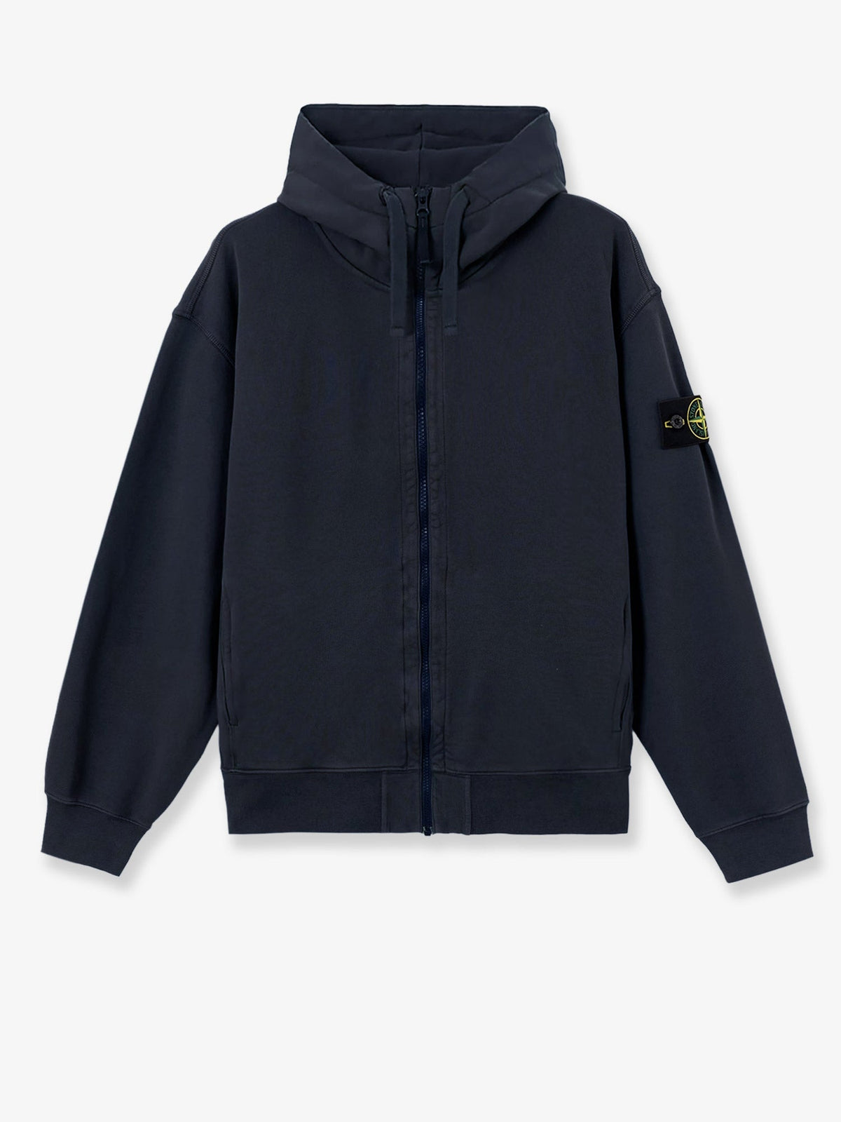 Stone Island Oversize biologic cotton sweatshirt with zip - Blue Navy