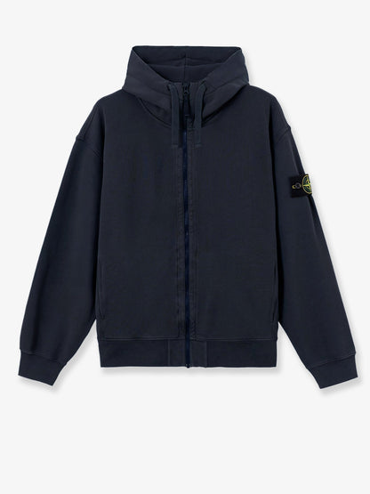 Stone Island Oversize biologic cotton sweatshirt with zip - Blue Navy