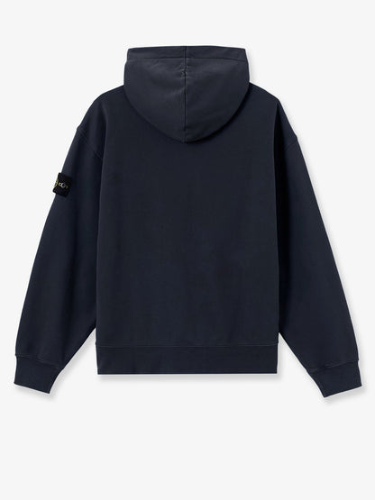 Stone Island Oversize biologic cotton sweatshirt with zip - Blue Navy