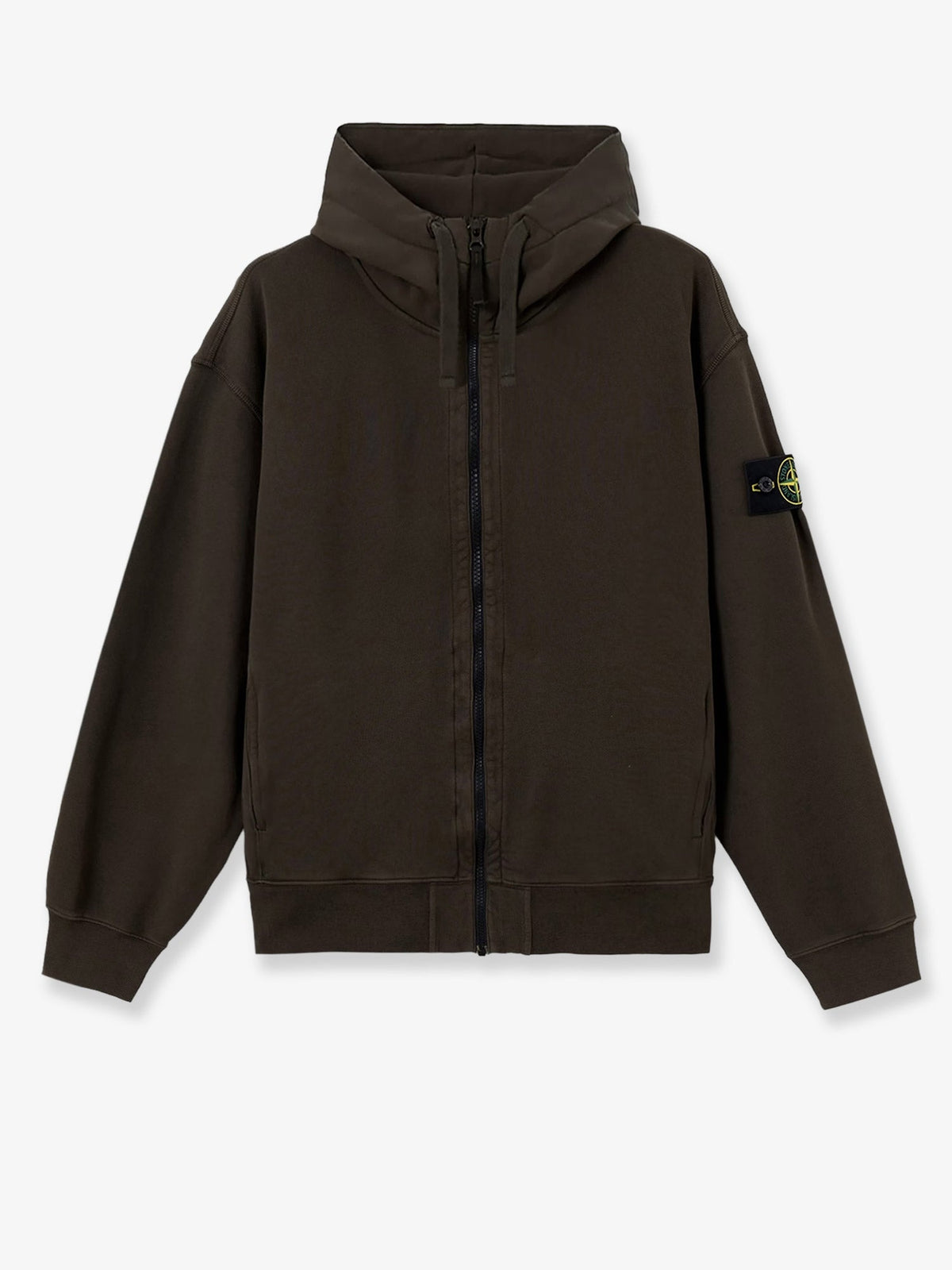 Stone Island Oversized organic cotton hoodie - Coal Grey