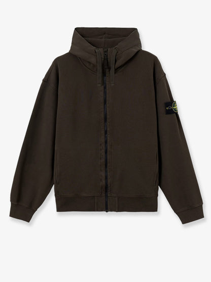 Stone Island Oversized organic cotton hoodie - Coal Grey