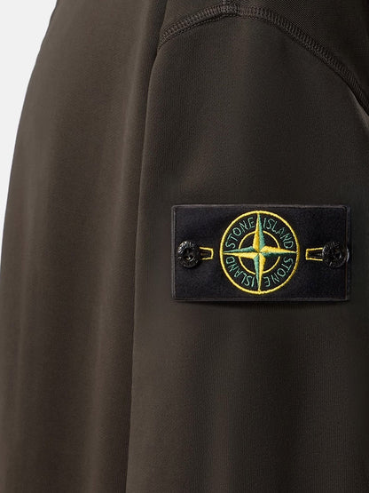 Stone Island Oversized organic cotton hoodie - Coal Grey