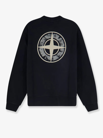 STONE ISLAND - Organic cotton sweatshirt with Logo print