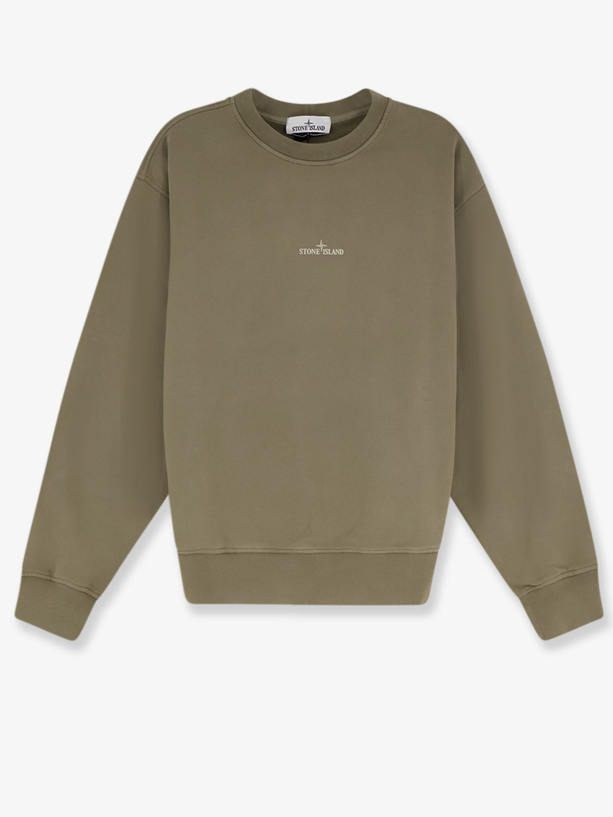 Stone Island Organic cotton sweatshirt with Logo print - Military Green