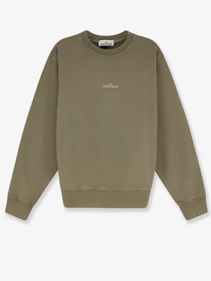 STONE ISLAND - Organic cotton sweatshirt with Logo print