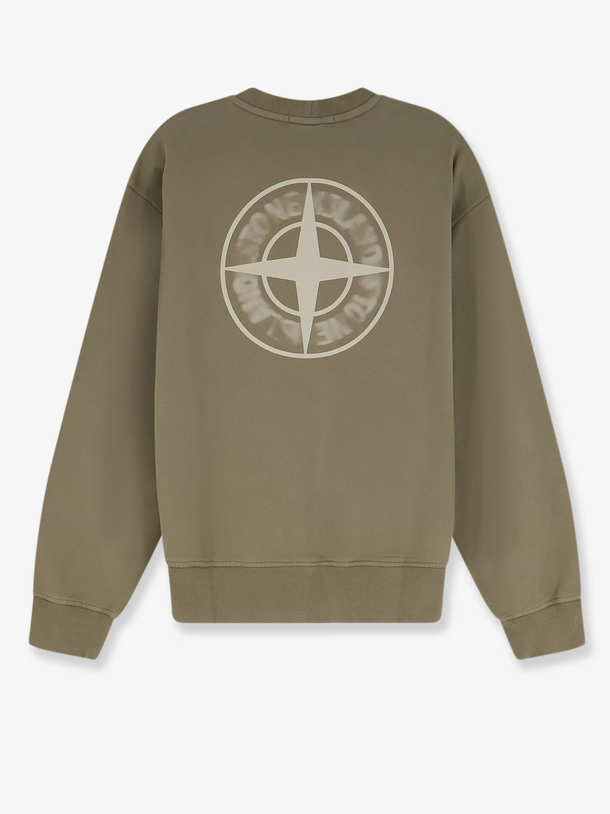 Stone Island Organic cotton sweatshirt with Logo print - Military Green