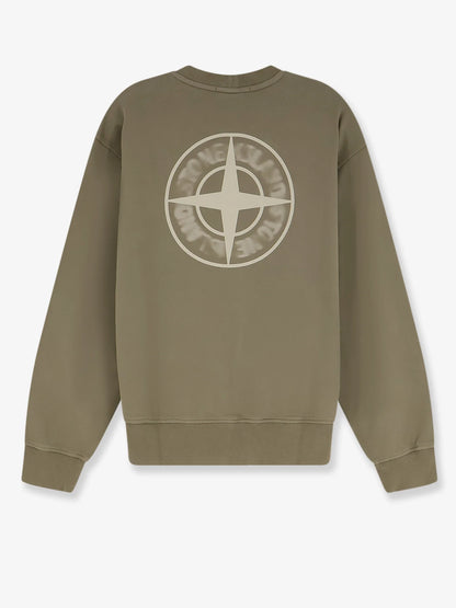 STONE ISLAND - Organic cotton sweatshirt with Logo print