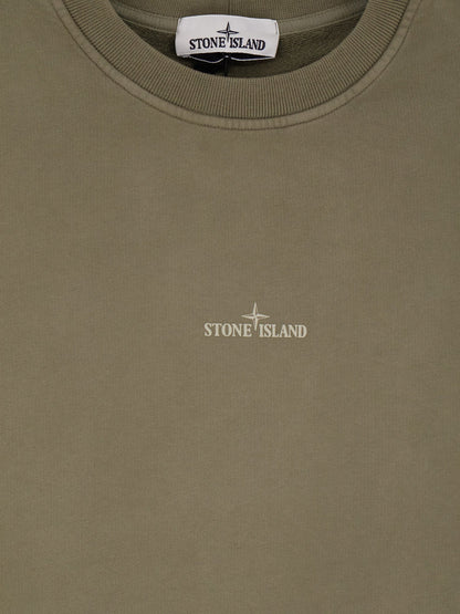 STONE ISLAND - Organic cotton sweatshirt with Logo print