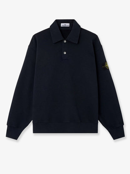 Stone Island Oversized cotton polo shirt - Navy Blue
