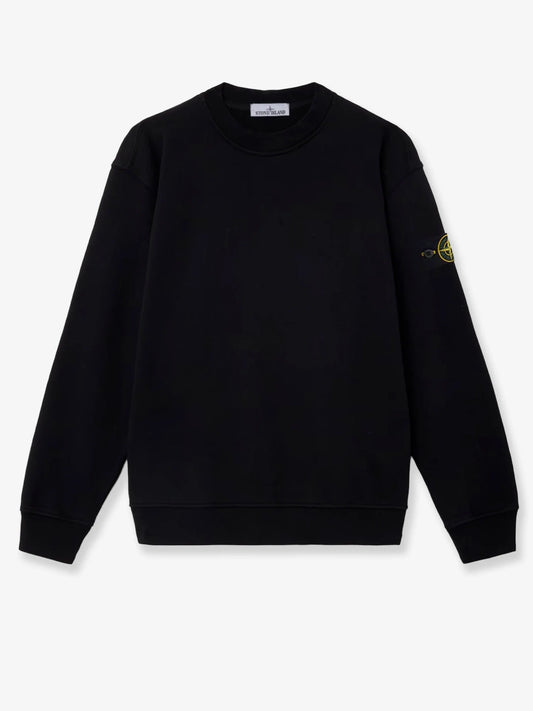 Stone Island Cotton Sweatshirt With Side Logo Patch