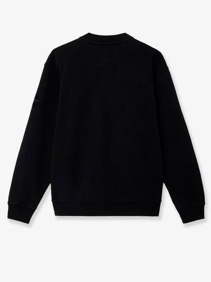STONE ISLAND - Cotton sweatshirt with side logo patch
